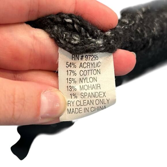 Vintage Relais Gray Multi Floral Embroidered Button Up Cardigan Womens Small - Picture 3 of 5